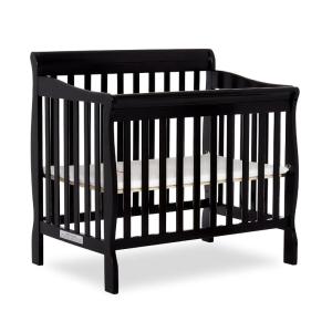 imageDream On Me Aden 4in1 Convertible Mini Crib In Grey Greenguard Gold Certified NonToxic Finish New Zealand Pinewood With 3 Mattress Height SettingsBlack