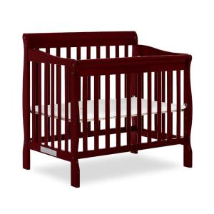 imageDream On Me Aden 4in1 Convertible Mini Crib In Grey Greenguard Gold Certified NonToxic Finish New Zealand Pinewood With 3 Mattress Height SettingsCherry