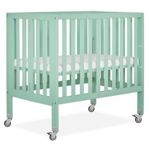 imageDream On Me Jett NonFull Size Folding Convertible Crib Lightweight Portable Crib Three Adjustable Mattress Height Settings Easy to Fold Travel Crib 15 Mattress Pad IncludedMint