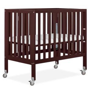 imageDream On Me Jett NonFull Size Folding Convertible Crib Lightweight Portable Crib Three Adjustable Mattress Height Settings Easy to Fold Travel Crib 15 Mattress Pad IncludedEspresso