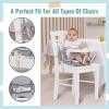 imageDream On Me Munch N Go Booster Seat for Dining Table Lightweight Compact Fold Travel Booster Seat 3in1 Convertible Four Level Height Adjustment and Easy Tray RemovalLight Grey