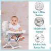 imageDream On Me Munch N Go Booster Seat for Dining Table Lightweight Compact Fold Travel Booster Seat 3in1 Convertible Four Level Height Adjustment and Easy Tray RemovalLight Grey