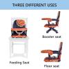 imageDream On Me Munch N Go Booster Seat for Dining Table Lightweight Compact Fold Travel Booster Seat 3in1 Convertible Four Level Height Adjustment and Easy Tray RemovalOrange