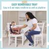 imageDream On Me Munch N Go Booster Seat for Dining Table Lightweight Compact Fold Travel Booster Seat 3in1 Convertible Four Level Height Adjustment and Easy Tray RemovalOrange