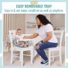 imageDream On Me Munch N Go Booster Seat for Dining Table Lightweight Compact Fold Travel Booster Seat 3in1 Convertible Four Level Height Adjustment and Easy Tray RemovalLight Grey