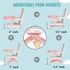 imageDream On Me Munch N Go Booster Seat for Dining Table Lightweight Compact Fold Travel Booster Seat 3in1 Convertible Four Level Height Adjustment and Easy Tray RemovalPink