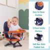 imageDream On Me Munch N Go Booster Seat for Dining Table Lightweight Compact Fold Travel Booster Seat 3in1 Convertible Four Level Height Adjustment and Easy Tray RemovalOrange