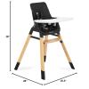 imageDream On Me Nibble Wooden Compact High Chair in Pink Light Weight  Portable Removable seat Cover I Adjustable Tray I Baby and ToddlerBlack