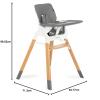 imageDream On Me Nibble Wooden Compact High Chair in Pink Light Weight  Portable Removable seat Cover I Adjustable Tray I Baby and ToddlerLight Gray