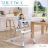 imageDream On Me Portable 2in1 Tabletalk High Chair in Pink Three Adjustable Height Settings Lightweight Portable High Chair Easy To Clean and Removable TrayAqua