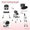 imageDream On Me Portable 2in1 Tabletalk High Chair in Pink Three Adjustable Height Settings Lightweight Portable High Chair Easy To Clean and Removable TrayBlack