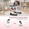 imageDream On Me Portable 2in1 Tabletalk High Chair in Pink Three Adjustable Height Settings Lightweight Portable High Chair Easy To Clean and Removable TrayBlack