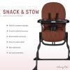 imageDream On Me Snack and Stow Baby High Chair in Mauve  Easy to Fold and Store Portable Travel Chair With Removable and Three Position Adjustable TrayCognac