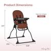 imageDream On Me Snack and Stow Baby High Chair in Mauve  Easy to Fold and Store Portable Travel Chair With Removable and Three Position Adjustable TrayCognac