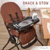 imageDream On Me Snack and Stow Baby High Chair in Mauve  Easy to Fold and Store Portable Travel Chair With Removable and Three Position Adjustable TrayCognac