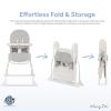 imageDream On Me Snack and Stow Baby High Chair in Mauve  Easy to Fold and Store Portable Travel Chair With Removable and Three Position Adjustable TrayKoala Gray