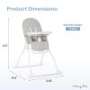 imageDream On Me Snack and Stow Baby High Chair in Mauve  Easy to Fold and Store Portable Travel Chair With Removable and Three Position Adjustable TrayKoala Gray