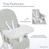 imageDream On Me Snack and Stow Baby High Chair in Mauve  Easy to Fold and Store Portable Travel Chair With Removable and Three Position Adjustable TrayKoala Gray
