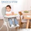 imageDream On Me Snack and Stow Baby High Chair in Mauve  Easy to Fold and Store Portable Travel Chair With Removable and Three Position Adjustable TrayKoala Gray