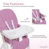 imageDream On Me Snack and Stow Baby High Chair in Mauve  Easy to Fold and Store Portable Travel Chair With Removable and Three Position Adjustable TrayMauve