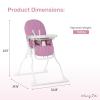 imageDream On Me Snack and Stow Baby High Chair in Mauve  Easy to Fold and Store Portable Travel Chair With Removable and Three Position Adjustable TrayMauve