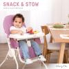 imageDream On Me Snack and Stow Baby High Chair in Mauve  Easy to Fold and Store Portable Travel Chair With Removable and Three Position Adjustable TrayMauve