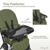 imageDream On Me Snack and Stow Baby High Chair in Mauve  Easy to Fold and Store Portable Travel Chair With Removable and Three Position Adjustable TrayOlive