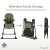 imageDream On Me Snack and Stow Baby High Chair in Mauve  Easy to Fold and Store Portable Travel Chair With Removable and Three Position Adjustable TrayOlive
