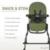 imageDream On Me Snack and Stow Baby High Chair in Mauve  Easy to Fold and Store Portable Travel Chair With Removable and Three Position Adjustable TrayOlive