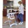 imageDream On Me Solid Times High Chair for Babies and Toddlers in Grey Multiple Recline and Height Positions Lightweight Portable Baby High Chair 5 point Safety Harness Easy to Clean SurfaceGrey