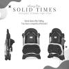 imageDream On Me Solid Times High Chair for Babies and Toddlers in Grey Multiple Recline and Height Positions Lightweight Portable Baby High Chair 5 point Safety Harness Easy to Clean SurfaceBlack