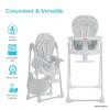 imageFisherPrice Tiny Bites High Chair 7 Adjustable Height Positions Easy Quick Fold Lightweight Easy to Clean Portable Cloud GreyCloud Grey