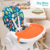 imageFisherPrice Tiny Bites High Chair 7 Adjustable Height Positions Easy Quick Fold Lightweight Easy to Clean Portable Cloud GreyRainbow Sherbert