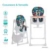 imageFisherPrice Tiny Bites High Chair 7 Adjustable Height Positions Easy Quick Fold Lightweight Easy to Clean Portable Cloud GreyRainbow Sherbert