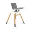 imageDream On Me Nibble Wooden Compact High Chair in Pink Light Weight  Portable Removable seat Cover I Adjustable Tray I Baby and ToddlerLight Gray