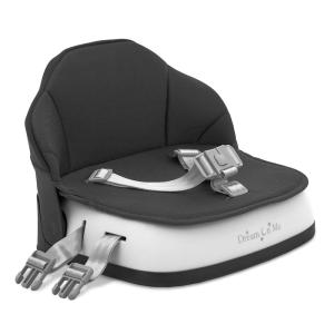 imageDream On Me Cozy Pod Booster Seat with Removable Cover in Black Booster Seat for Kitchen Chair Includes a 3Point Safety Harness with 2 Belts for Safety Foldable ampamp Easy to CarryBlack
