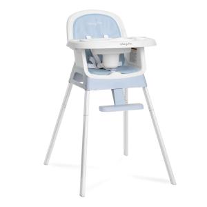 imageDream On Me Curio Sit N Seek 3 in 1 Convertible Baby High Chair in Solid Grey Removable and Adjustable Tray Portable High Chair Adjustable Legs Detachable Footrest ampamp 5 Point Safety HarnessSky Blue