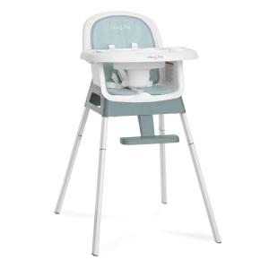 imageDream On Me Curio Sit N Seek 3 in 1 Convertible Baby High Chair in Solid Grey Removable and Adjustable Tray Portable High Chair Adjustable Legs Detachable Footrest ampamp 5 Point Safety HarnessSolid Mint