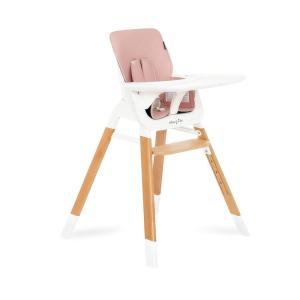 imageDream On Me Nibble Wooden Compact High Chair in Pink Light Weight  Portable Removable seat Cover I Adjustable Tray I Baby and ToddlerPink
