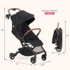 imageDream On Me RioGlide Baby Stroller Forest Green  Lightweight Compact QuickFold Travel Stroller with Adjustable Backrest ampamp 5Point HarnessBlack