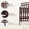 imageDream On Me Casco 3in1 Mini Convertible Baby Crib ampamp Changer with Storage in White Pinewood GreenGuard Gold ampamp JPMA 1 Mattress Pad 3 Mattress Heights Converts to Mini Day ampamp TwinSize BedEspresso