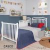 imageDream On Me Casco 3in1 Mini Convertible Baby Crib ampamp Changer with Storage in White Pinewood GreenGuard Gold ampamp JPMA 1 Mattress Pad 3 Mattress Heights Converts to Mini Day ampamp TwinSize BedWhite