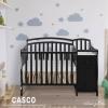 imageDream On Me Casco 3in1 Mini Convertible Baby Crib ampamp Changer with Storage in White Pinewood GreenGuard Gold ampamp JPMA 1 Mattress Pad 3 Mattress Heights Converts to Mini Day ampamp TwinSize BedBlack