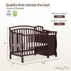 imageDream On Me Casco 3in1 Mini Convertible Baby Crib ampamp Changer with Storage in White Pinewood GreenGuard Gold ampamp JPMA 1 Mattress Pad 3 Mattress Heights Converts to Mini Day ampamp TwinSize BedEspresso