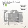 imageDream On Me Casco 3in1 Mini Convertible Baby Crib ampamp Changer with Storage in White Pinewood GreenGuard Gold ampamp JPMA 1 Mattress Pad 3 Mattress Heights Converts to Mini Day ampamp TwinSize BedPebble Grey