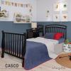 imageDream On Me Casco 3in1 Mini Convertible Baby Crib ampamp Changer with Storage in White Pinewood GreenGuard Gold ampamp JPMA 1 Mattress Pad 3 Mattress Heights Converts to Mini Day ampamp TwinSize BedBlack