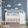 imageDream On Me Casco 3in1 Mini Convertible Baby Crib ampamp Changer with Storage in White Pinewood GreenGuard Gold ampamp JPMA 1 Mattress Pad 3 Mattress Heights Converts to Mini Day ampamp TwinSize BedWhite