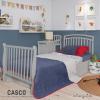 imageDream On Me Casco 3in1 Mini Convertible Baby Crib ampamp Changer with Storage in White Pinewood GreenGuard Gold ampamp JPMA 1 Mattress Pad 3 Mattress Heights Converts to Mini Day ampamp TwinSize BedPebble Grey