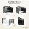 imageDream On Me Casco 3in1 Mini Convertible Baby Crib ampamp Changer with Storage in White Pinewood GreenGuard Gold ampamp JPMA 1 Mattress Pad 3 Mattress Heights Converts to Mini Day ampamp TwinSize BedBlack