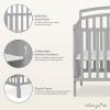 imageDream On Me Casco 3in1 Mini Convertible Baby Crib ampamp Changer with Storage in White Pinewood GreenGuard Gold ampamp JPMA 1 Mattress Pad 3 Mattress Heights Converts to Mini Day ampamp TwinSize BedPebble Grey